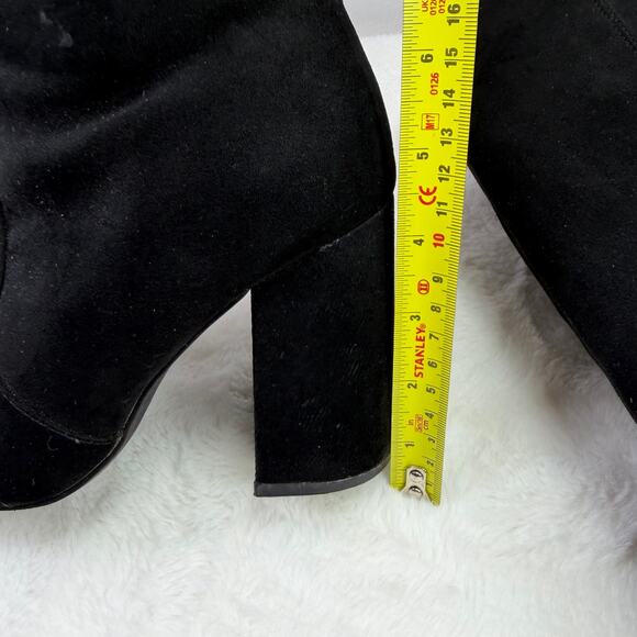 Forever 21 Women’s Black Faux Suede Over-the-Knee High Heel Boots Size 8 - Picture 8 of 10